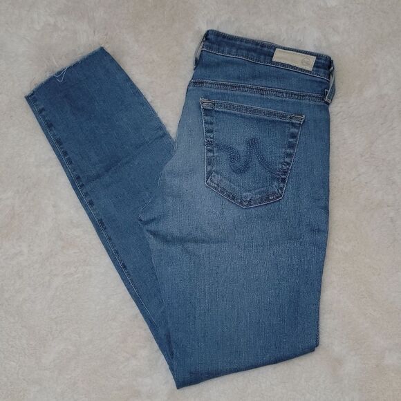 Adriano Goldschmied AG The Legging Super Skinny Ankle Jeans Size 27 x 28 Inseam - Picture 2 of 10